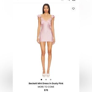 Revolve Low Back Satin Mini Dress